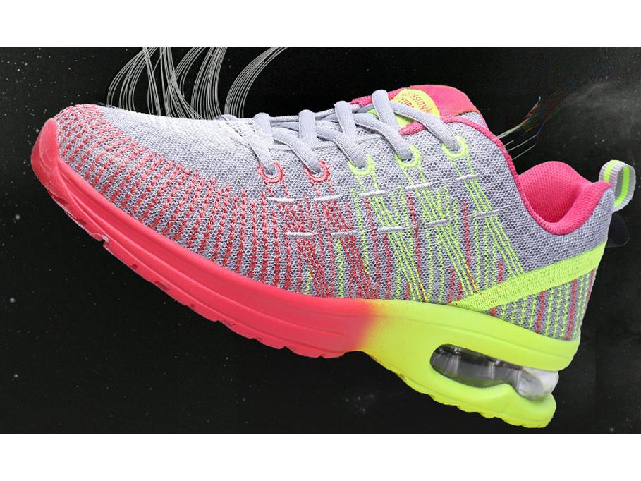 Damen 2023 Übergröße Freizeit Ghost Dance Schuhe – Atmungsaktives Flyknit, Low Top, Airbag-Sohle Lauf-Sneakers.