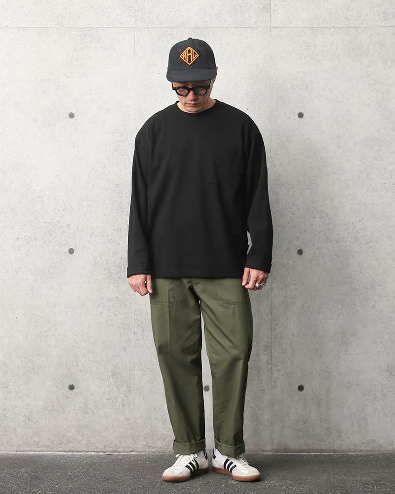 Avirex DAILY Loose Fit Size 001 WHITE Long-Sleeved T-Shirt, 6113494, Men's, L,