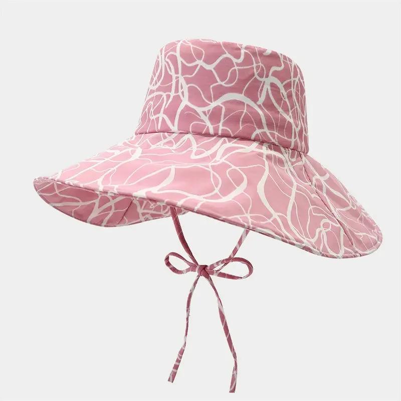 

Spring and Summer Polyester Print Bucket Hat Fisherman Hat Outdoor Travel Sun Cap for Men and Women 163