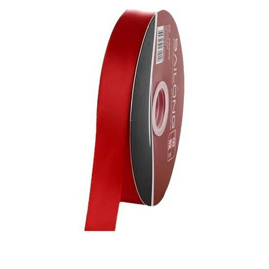 2.5cm High-Grade Solid Color Red Silk Ribbon for Gift, Bouquet, and Cake Box Packaging