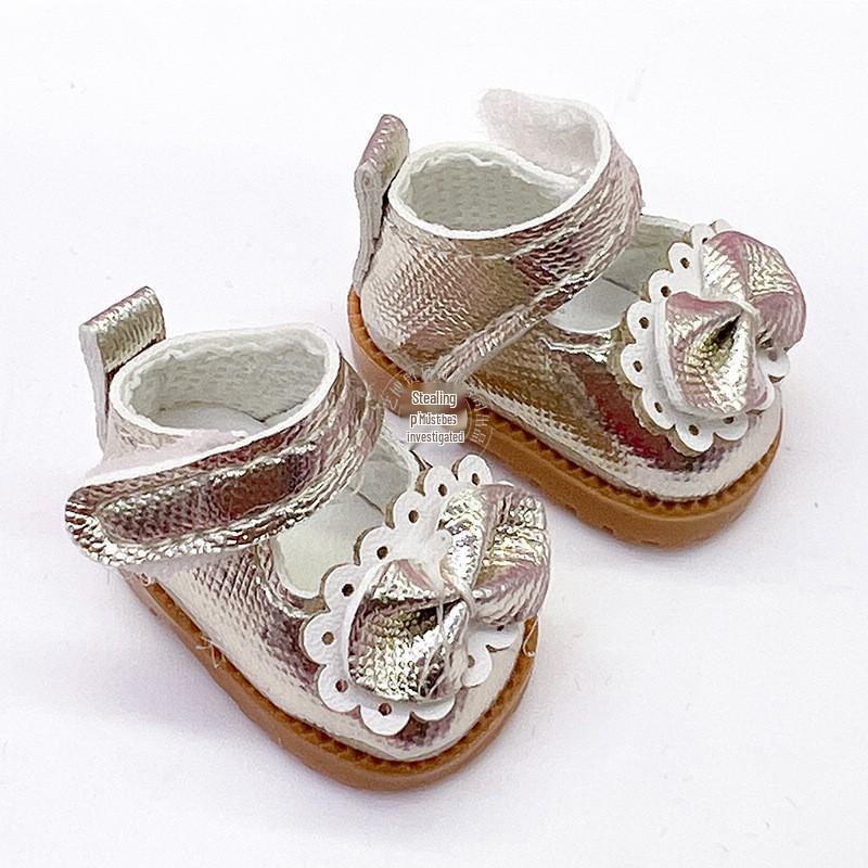 Cotton Doll Princess Shoes for BJD 22cm Dolls - 8 Points Leather, 3.6cm Size
