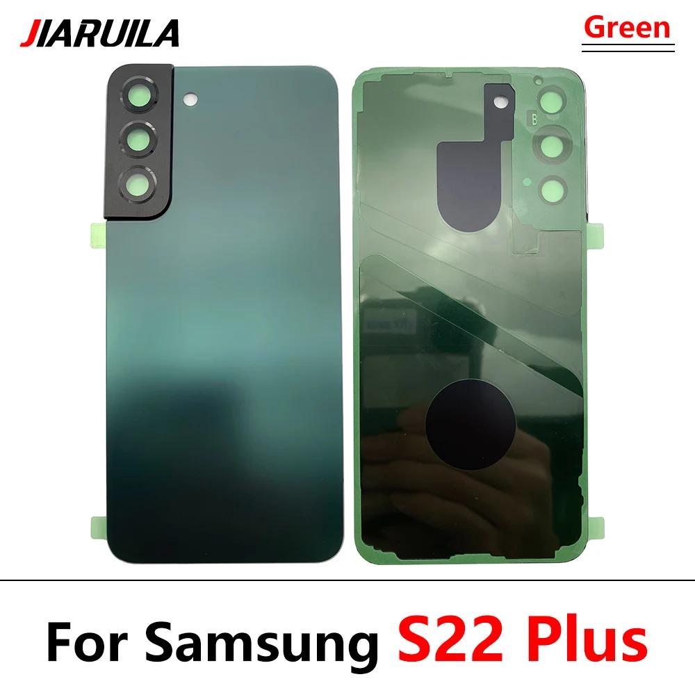 Back Glass Rear Cover For Samsung S22 / S22 Plus Battery Housing Battery back cover STICKER Adhesive With Camera Lens