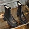 Chunky Women Ankle Boots Platform Designer Zippers Mid Heels Shoes 2025 Trend Winter Fad Goth Gladiator Motorcycle Botas Mujer