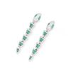 European and American niche stone inlaid green snake earrings temperament versatile fashion gold-plated silver needle earrings stud earrings women's