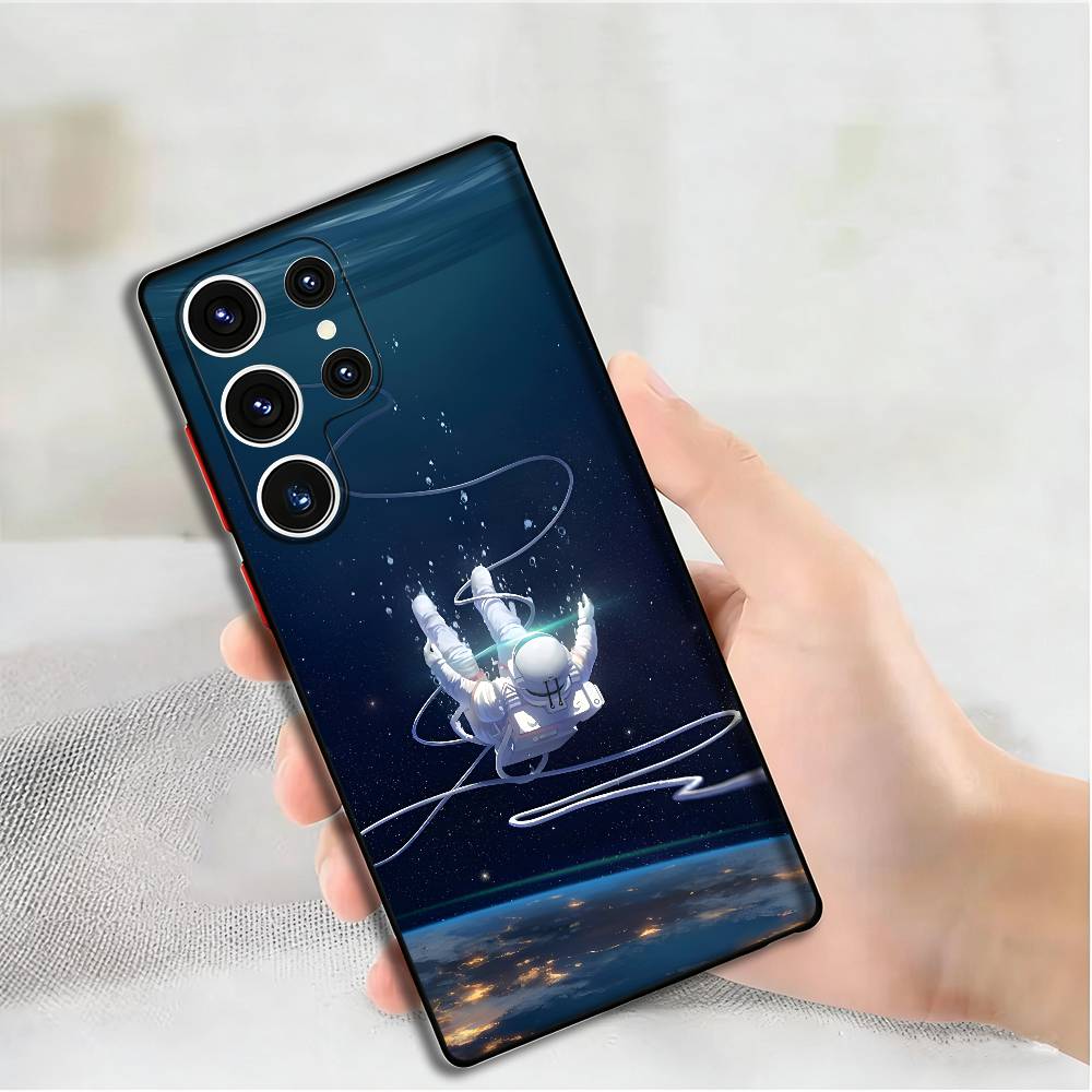 Magic Astronaut Silicone Case For Samsung S25 24 23 22 21 20 Plus Ultra 5G Lite Shockproof Cover