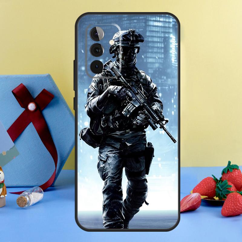Tactical Swat Gear Pattern Case For Samsung Galaxy A13 A33 A53 A16 A17 A54 A34 A14 A15 A35 A55 A52 A12 A32 A26 A36 A56
