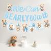 Blue Bear Flag Banner Bear Happy Birthday Party Decor Kids Boy Girl Hanging Garland Birthday Supplies Gender Reveal Baby Shower