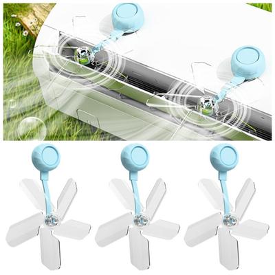 3Pcs Windmill Shaped Air Conditioning Ventilator Suction Cup Air Conditioner Windshield  Office