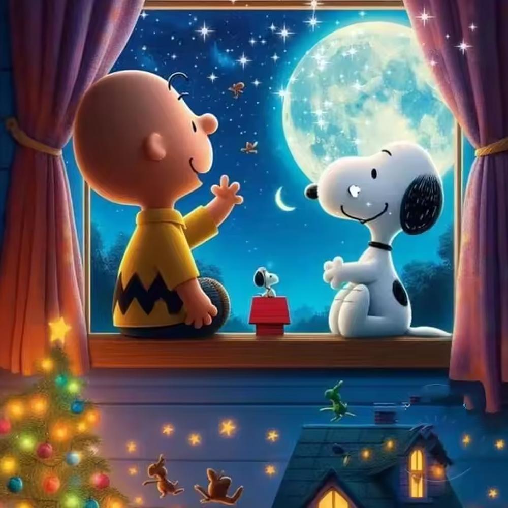 

Peanuts Snoopy Diamond Painting Kit 5D DIY Diamond Embroidery Cross Stitch Handmade Art Gift Crafts Home Decor Round 20x20cm