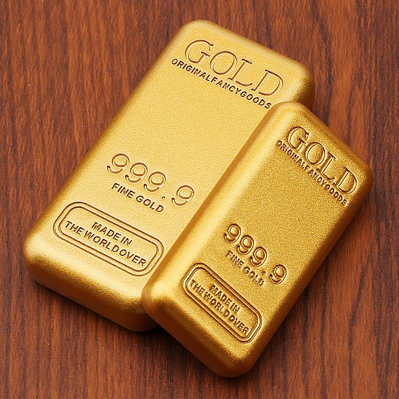 Imitation Gold Bar Handmade Solid Home Ornaments Alloy Simulation Props