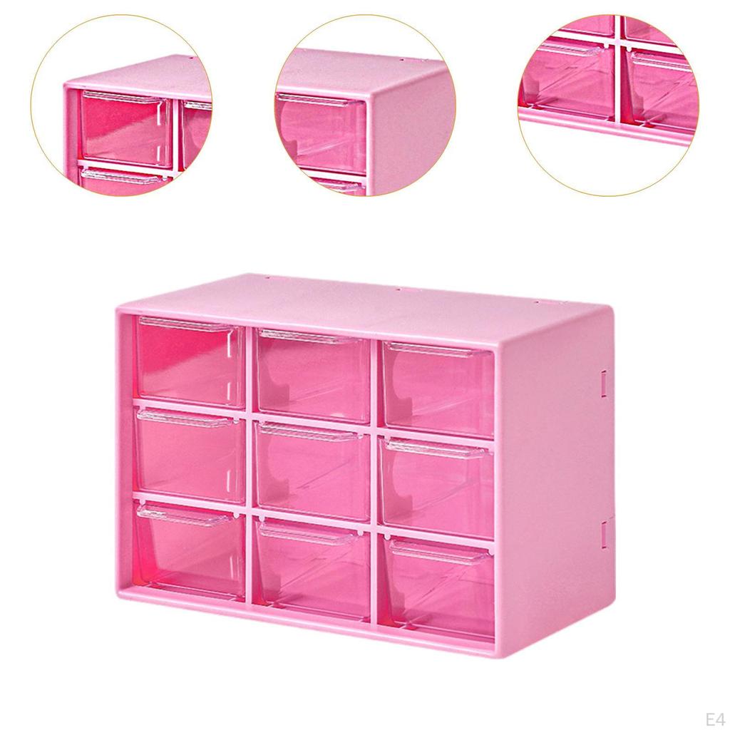 Compact Drawer Organizer for Desktop Use, Storage Solution with Drawers Beads and Office