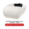 Memory Foam Travel Neck Pillow for Tesla Model 3 Y X S PU Leather Car Seat Headrest Adjustable Comfort Neck Support Accessory