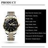 New Casual Men's Watches Stainless Steel Band Wristwatch Big Dial Quartz Clock with Luminous Waterproof Watch Business Chronograph