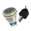 22mm Stainless Steel ON/OFF Electronic Key Switch Lock with 2 Keys 2NO+2NC