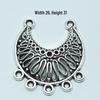 Sterling Silver Alloy Ethnic Jewelry Accessories: Necklace, Earrings, Charms, Pendants, Connectors, for Clothing and Hats.