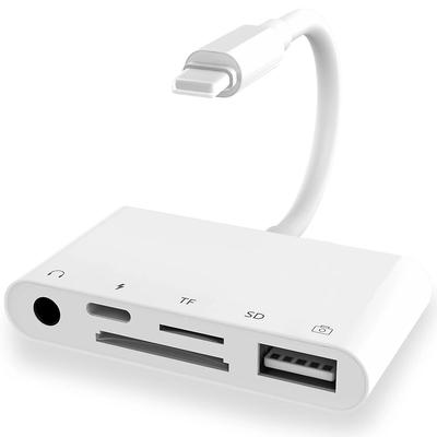 Lightning iPhone To USB3 OTG Camera Adapter/Charging Cable Lightning iPad To SD/TF Card Reader Supports 3.5mm Aux Audio~29974