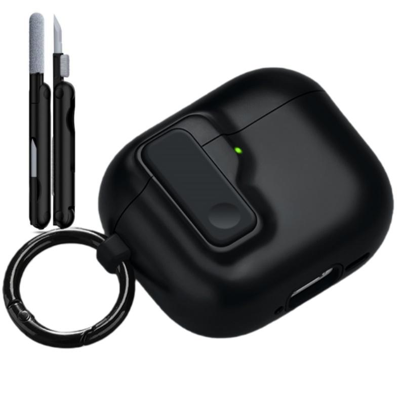 (Sandstone) New Case for Airpods 4th Generation Rugged Protection with Secure Lock for Airpods 4/Pro 2/Pro Case with Cleaner Pen