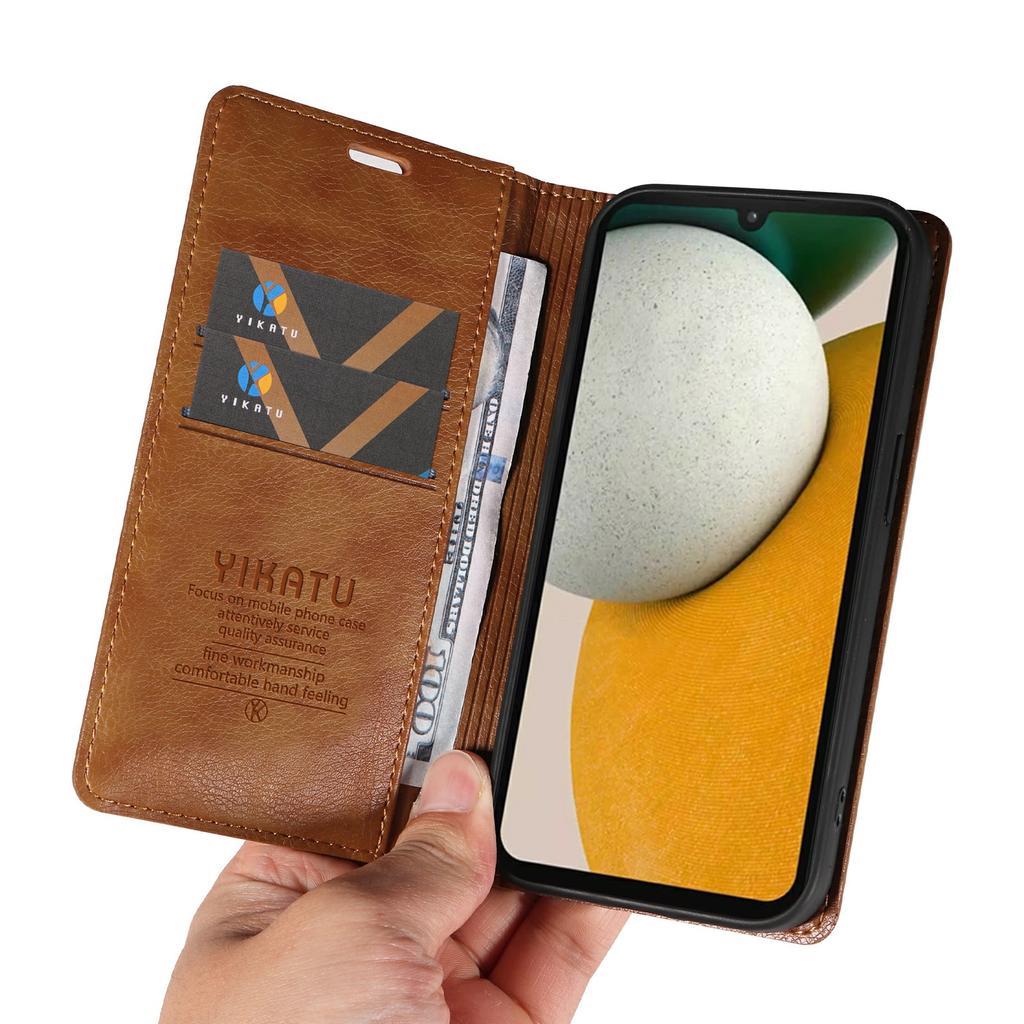 YIKATU YK-006 For Samsung Galaxy A15 4G/5G Case Anti-scratch Wallet Leather Phone Cover