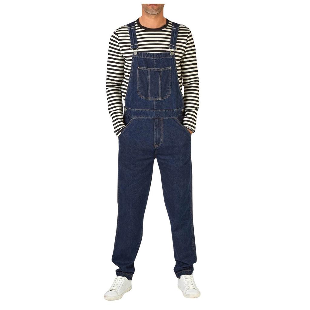 Men's Overalls Overalls Tall Wash Jeans Adjustable Straps Denim Jumpsuit Loose Work Jumpsuit Work Pants