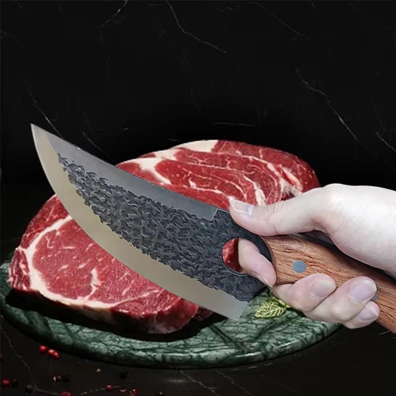 Stainless Steel Kitchen Chef Knife Handmade Meat Cleaver Knife Fruit Vegetable Slicing Cutter
