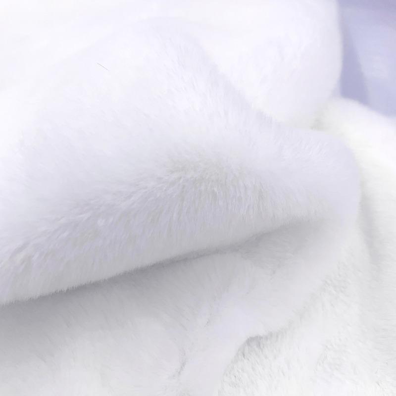 10mm Thickened Imitate Rabbit Fur Plush Fabric Thickened Polyester Artificial Wool Doll Cotton Doll Material Decorative Fabric