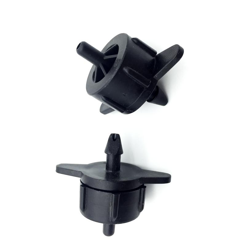50 Pcs Adjustable Flow Pressure Compensating Dripper Emitter Shunt 2L/8L Shunt Irrigation Dripper Garden Drip System Fixed Flow