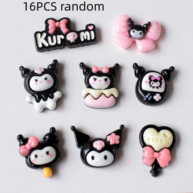 16/80PCS Bright cartoon resin accessories, phone case charger, transparent DIY accessories, handmade