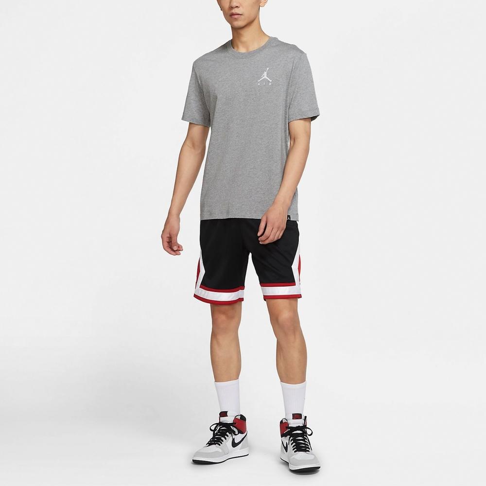 Jordan Jumpman Logo Embroidered Knit Sports Short Sleeve T-Shirt Men Tops Grey DA6800-091