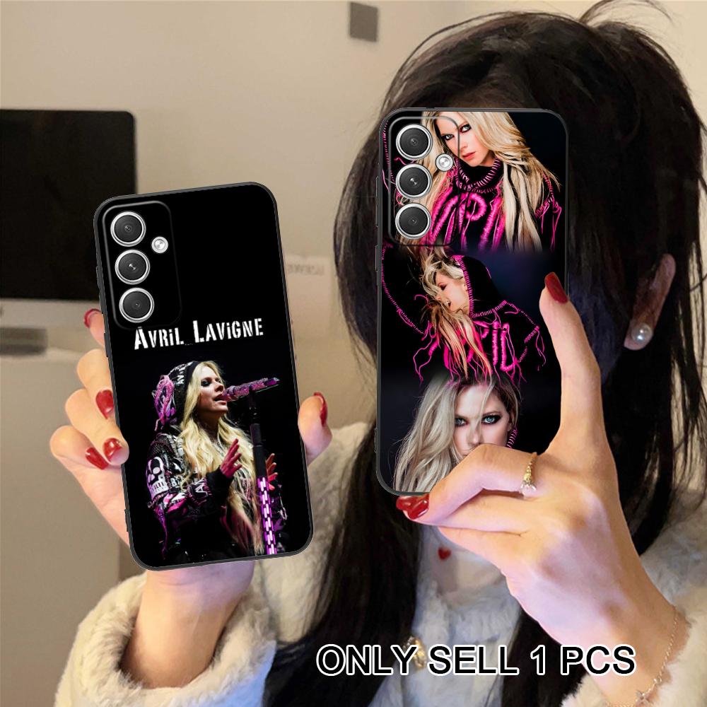 Avril Lavigne Matte TPU Mobile Phone Case for Samsung Galaxy S26 S25 S24 S23 S22 S21 S20 Note20 Plus FE Ultra Colorful Cover