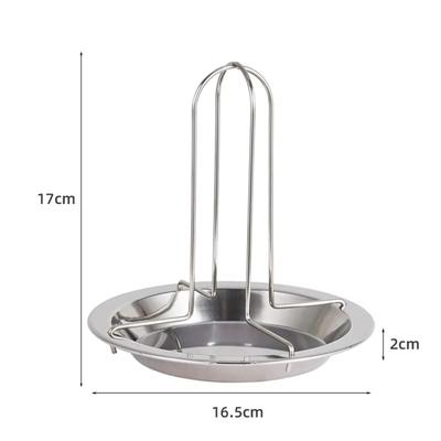 LMETJMA Camping Chicken Roaster Rack Stainless Steel Whole Chicken Roaster Stand with Pan For Grill Oven BBQ Smoker JT515