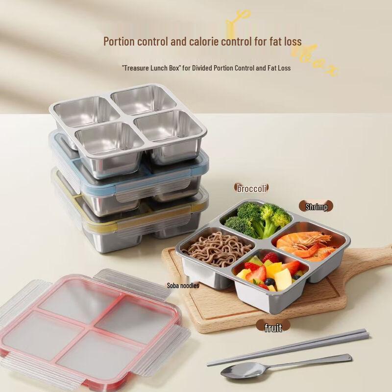 304 Stainless Steel Partitioned Lunch Box