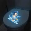 Karanlıkta Parlayan Penguen Tuvalet Stickerı Banyo Çıkartması Kendinden Yapışkanlı Çıkarılabilir Parlayan Duvar Stickerı Ev Dekorasyonu