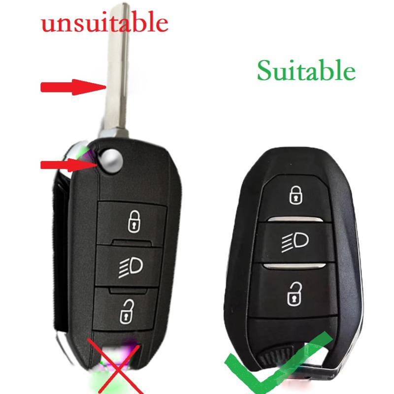 Shell Cover Holder Car Key Fob Case For Peugeot 208 Ds3 5008 Ds5 Ds6 For Citroen C4 C5 X7 Silicone Rubber Smart Remote Key Cover