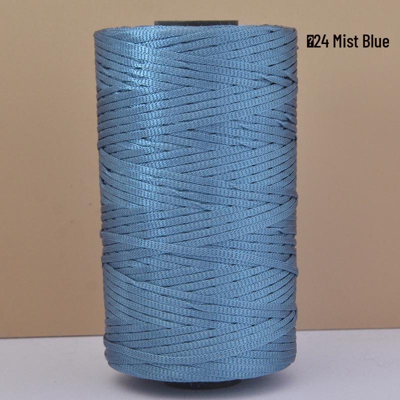Hand-Woven Mercerized Cotton & Linen Ice Silk Yarn for DIY Crochet Bags, Hats, and Cushions