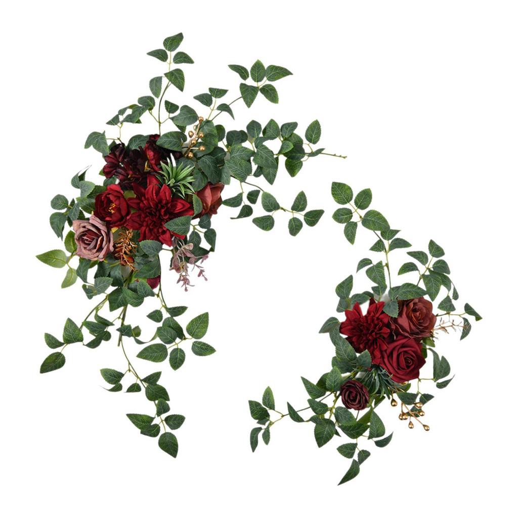 2Pcs Wedding Arch Flowers Beautiful Realistic Rustic Ornament Artificial Rose Flower for Window Home Ceremony Backdrop Party