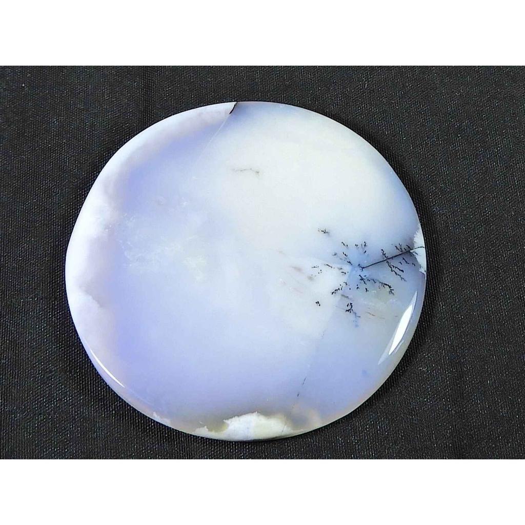 47X47X04MM Natural Dendrite Agate Round Cabochon Loose Gemstone 105Cts. SK-4557