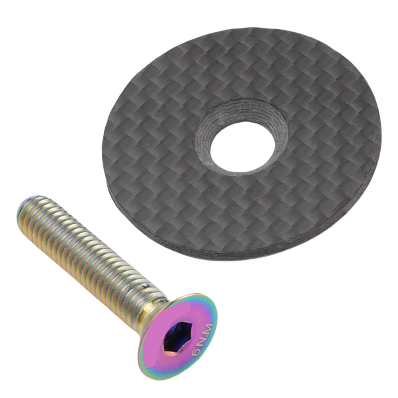 

Крышка рулевой колонки велосипеда из углеволокна, легкая, 31,8 мм, крышка штока вилки велосипеда с винтом из титанового сплава для апгрейда дорожных и горных велосипедов