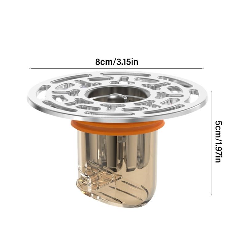Self-Closing Floor Drain Round Shower Floor Drain Antiodor Drainer Shower Strainer Cover for Bathroom Enduring