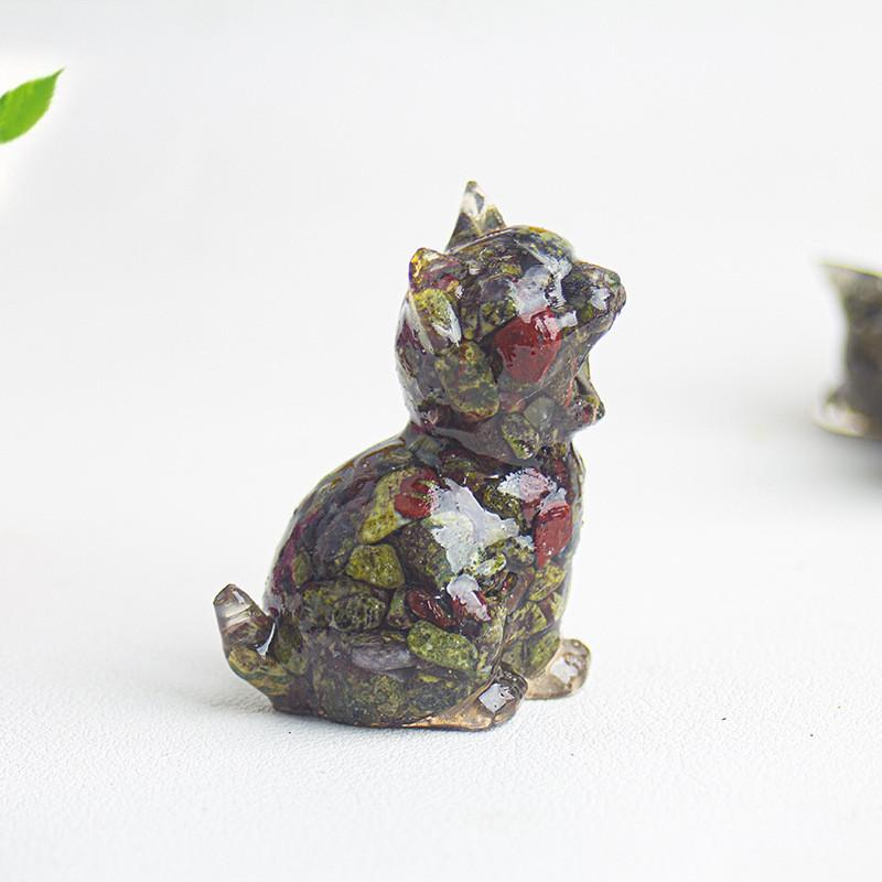 Crystal Resin Animal Decor Hatching Cat Office Home Tabletop Ornament For Gift Decor