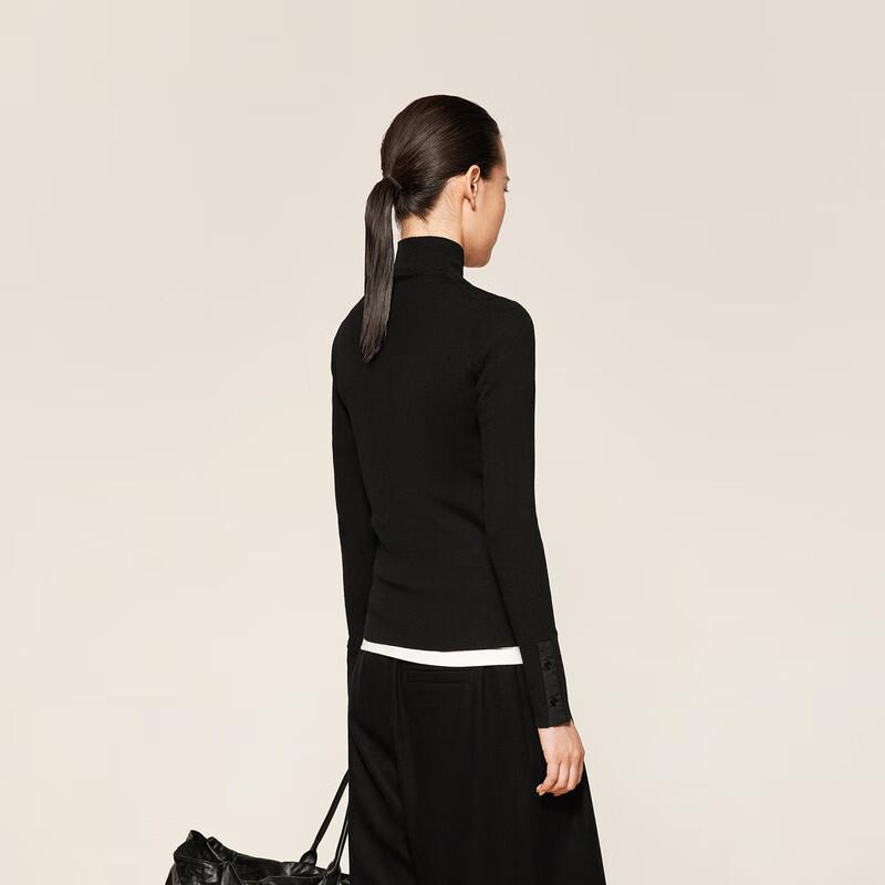 Less 2024 Winter Slim Fit High Neck Pullover Sweater