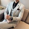 Men's Slim Fit Spring Suit Set with Peak Lapel and Solid Color Formal Wear