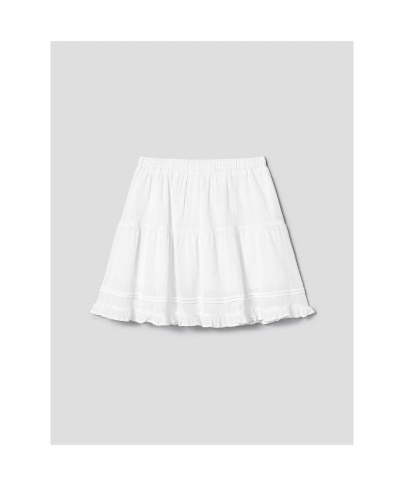8SECONDS Pintuck Mini Skirt White