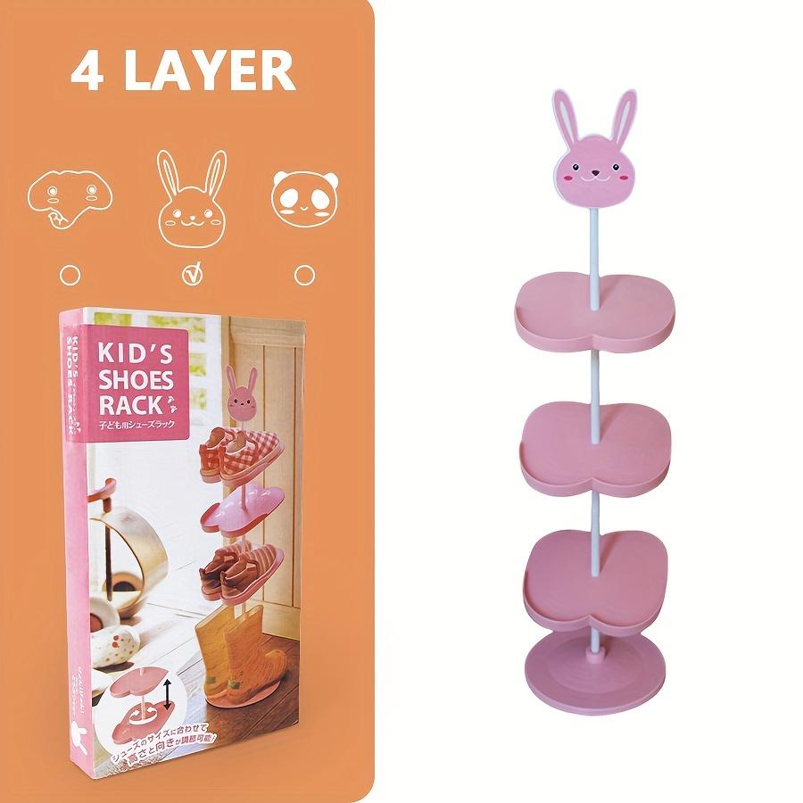 4-ярусная милая мини-полка для обуви Многоярусная полка для хранения обуви Регулируемая конструкция Легкая сборка Компактная организация для хранения обуви для общежития спальни 4-layer 1709₽