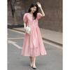 Women's Summer Asymmetric Puff Sleeve A-Line Dress