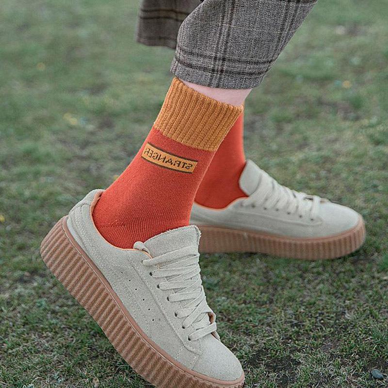 5/10 Pairs Casual Winter Women's Loop Knit Socks Thickened Fleece Lined Warm Postpartum Confinement Socks Floor Length Mid Calf Towel Socks Casual