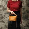 Johnature Versatile Simple Genuine Leather Women Chain Bag Natural Soft Cowhide Solid Color Shoulder & Crossbody Bags