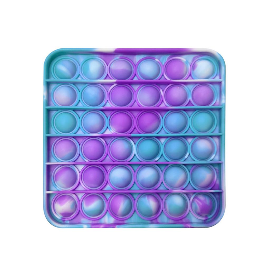 Round Push Pop Bubble Sensory Toy Silicone Fidget Stress Relief Tool for Anxiety and Focus with Durable Soft Material for Adults Kids