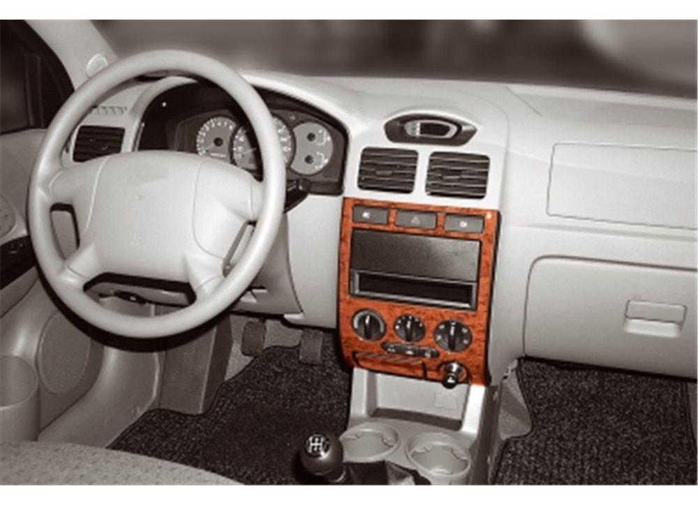 Накладки на панель (2002-2005) Дерево для Kia Rio