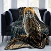 1pc Moonlit Owl Moon Blanket Cozy Home Decor, Sofa Throw, Outdoor Blanket .W079