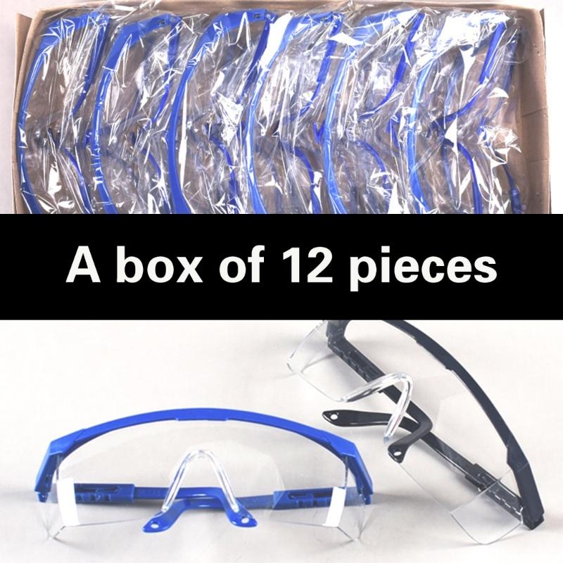 12 Stück Leichte PVC-Schutzbrillen für Fabrik- und Bauarbeiter, Schutzbrillen mit klaren Gläsern für den industriellen Gebrauch